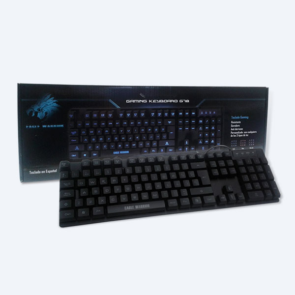 Teclado Multimedia KME Warrior G78, Alámbrico, USB, Negro, para Gamers