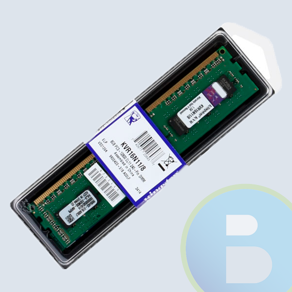 Memoria Kingston PC3-12800, DDR3, 8GB, UDIMM, 1600MHZ, Para Desktop
