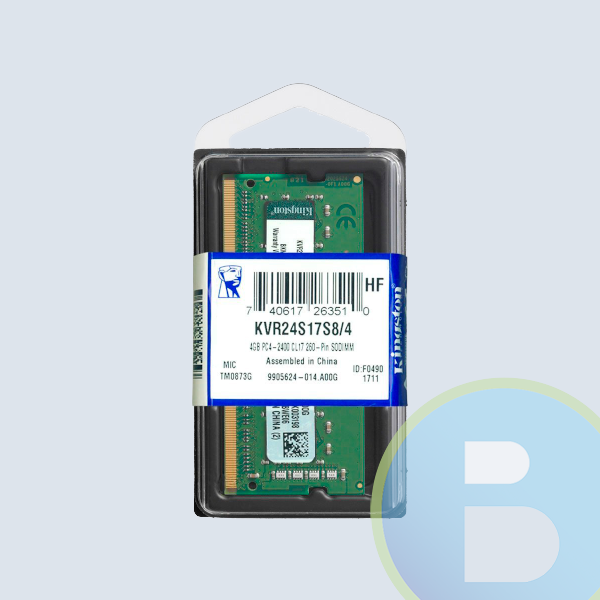 MEMORIA KINGSTON SODIMM DDR4 4GB PC4-2400MHZ VALUERAM CL17 260PIN 1.2V P/LAPTOP
