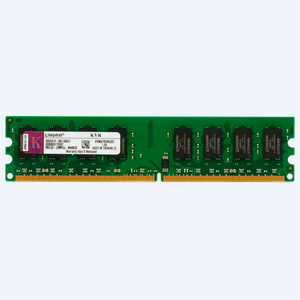 Memoria Kingston PC2-5300, DDR2-667, 2GB, DIMM, 667Mhz, para Desktop