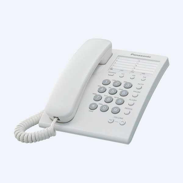 Teléfono Analógico Panasonic KX-TS550, Alámbrico, Unilínea, 13 Memorias, Blanco