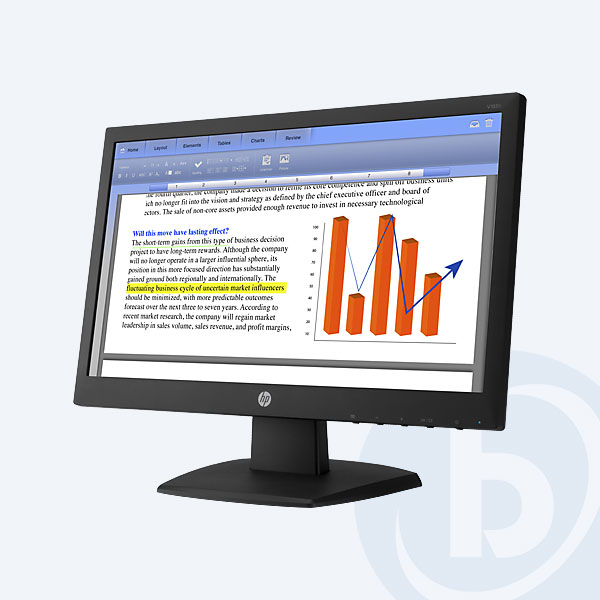 L4S23AA - Monitor LED HP V193B, 18.5&rsquo;&rsquo;,  1366  x  768, VGA