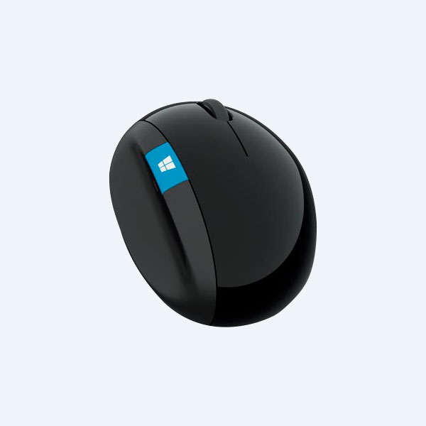 Mouse Óptico Microsoft BLUETRACK, Inalámbrico, SCULPT ERGONOMIC, Negro