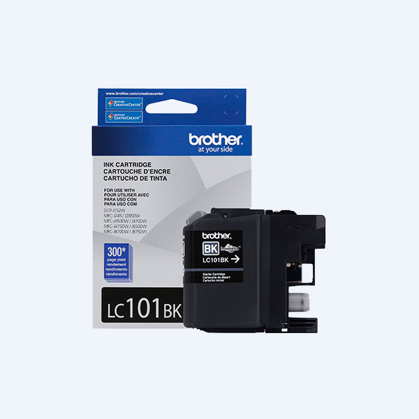 Cartucho Brother LC101BK, Negro, 300 Páginas, para Impresoras DCP-J152W/MFC-J245/MFC-J285DW/MFC-J450DW