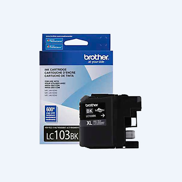 Cartucho Brother LC103BK, Negro, 600 Páginas, Alto Rendimiento