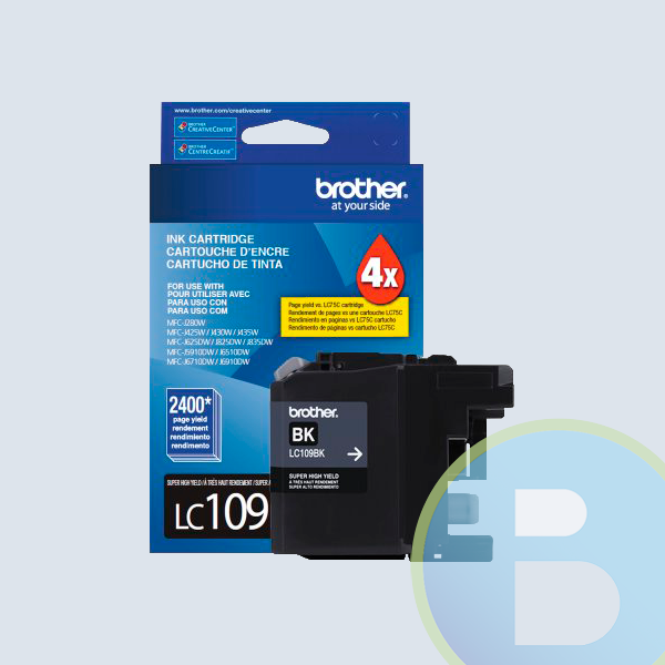 Cartucho de Tinta Brother LC109BK, Negro, Alto Rendimiento