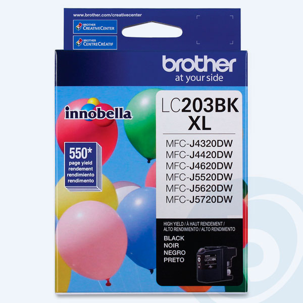 LC203BK - Cartucho Brother LC203BK, Negro, Alto Rendimiento