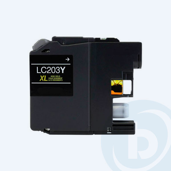 LC203Y - Cartucho Brother LC203Y, Amarillo, 550 P&aacute;ginas, Alto Rendimiento