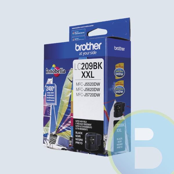 Cartucho Brother LC209BK, 2400 Paginas, Negro