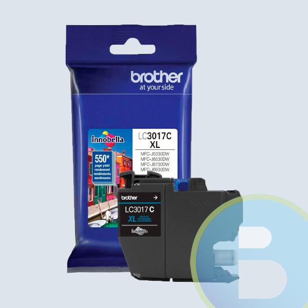 Cartucho Brother LC3017C, 550 Paginas, Cyan