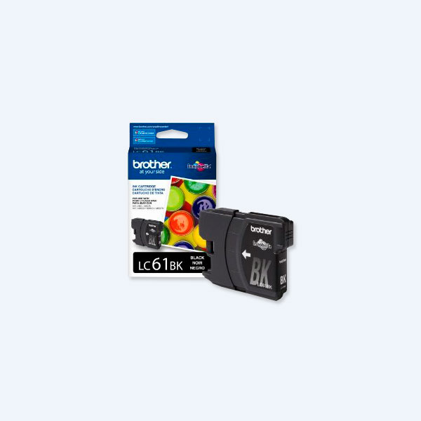 Cartucho Brother LC61BK, Negro, 450pags