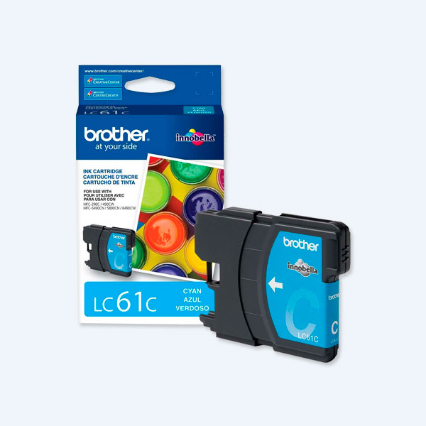 Cartucho Brother LC61C, Cyan, 325pags