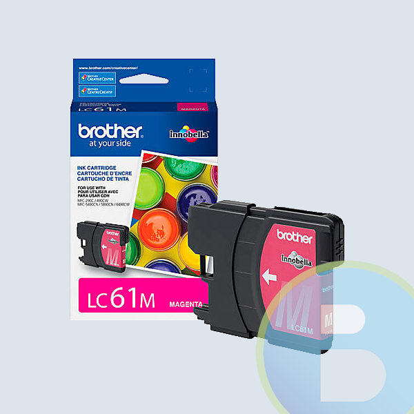 Cartucho Brother LC61M, 325 Páginas, Magenta