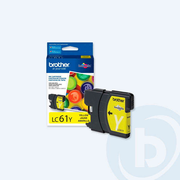 LC61Y - Cartucho Brother LC61Y, Amarillo, 325pags
