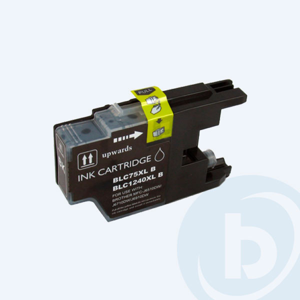 LC75BK - Cartucho Brother 75 Negro, P/MFCJ6510DW, MFCJ6710DW, 600pags