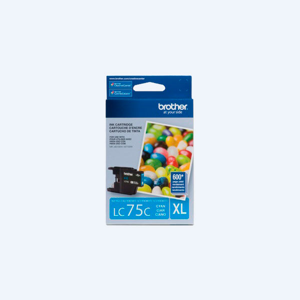 Cartucho Brother 75 Cyan, P/MFCJ6510DW, MFCJ6710DW, 600pags
