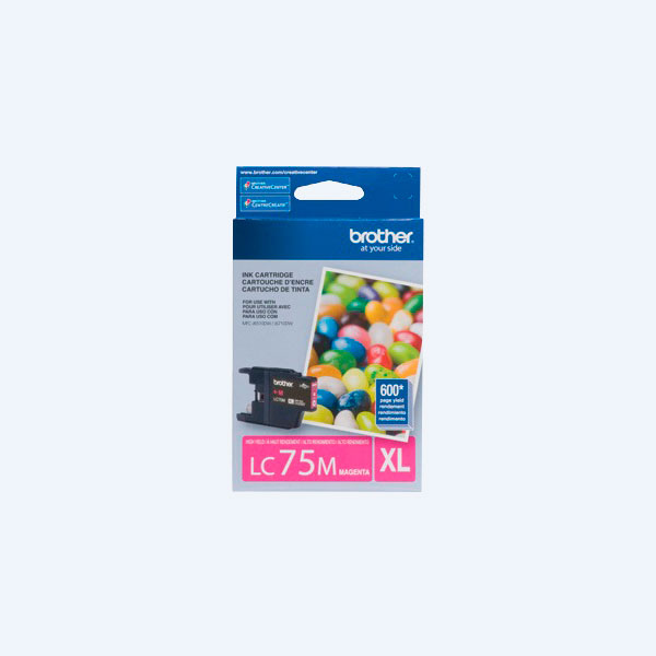 Cartucho Brother 75 Magenta, P/MFCJ6510DW, MFCJ6710DW, 600pags