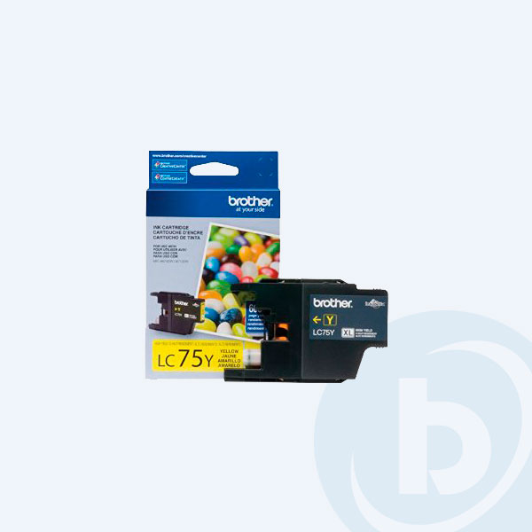 LC75Y - Cartucho Brother 75 Amarillo, P/MFCJ6510DW, MFCJ6710DW, 600pags