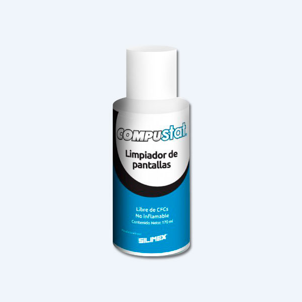 Limpiador de pantallas Antiestático Silimex, 60ml, con Atomizador y Microfibra