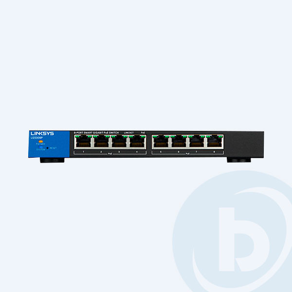 LGS308P - Switch Linksys LGS308P, 8 Puertos 10/100/1000 Mbps,  PoE+