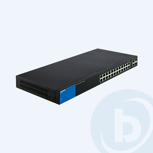 LGS326P - Switch Linksys LGS326P, 24 Puertos 10/100/1000 Mbps, 2 Puertos SFP, PoE+