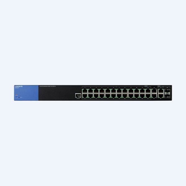 Switch Linksys LGS528P, 28 Puertos 10/100/1000Mbps, PoE+, Administrable