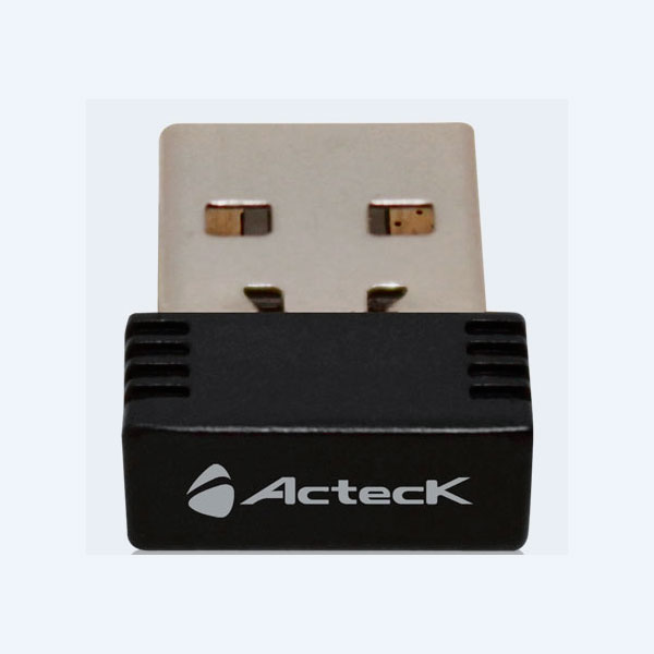 Adaptador de Red Acteck Nano, USB, Negro