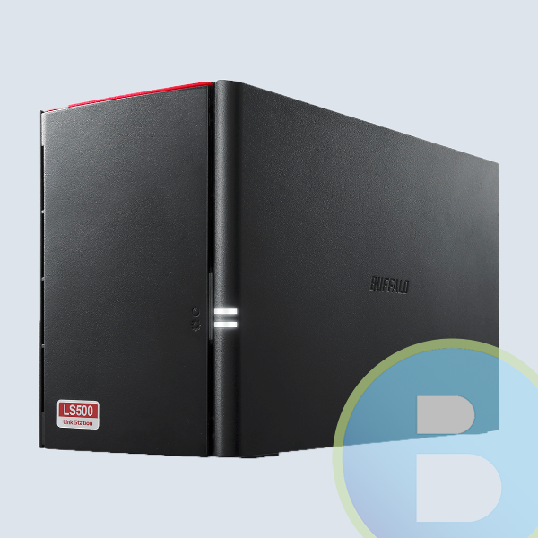 Buffalo LinkStation 520DN NAS de 2 Bahias, 8TB (2 x 4TB), Realtek RTD1195N 1GHz, USB 3.0, Negro