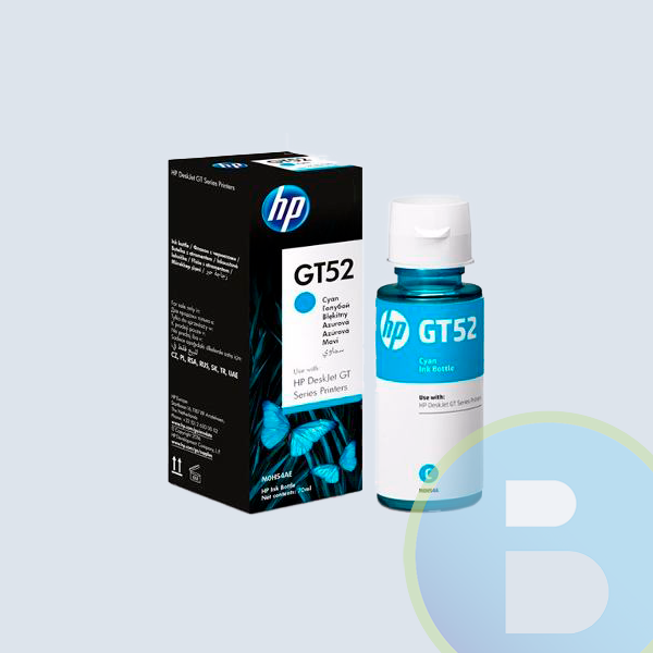 Botella de Tinta HP GT52, Cian, 70ml, Hasta 8000 Paginas