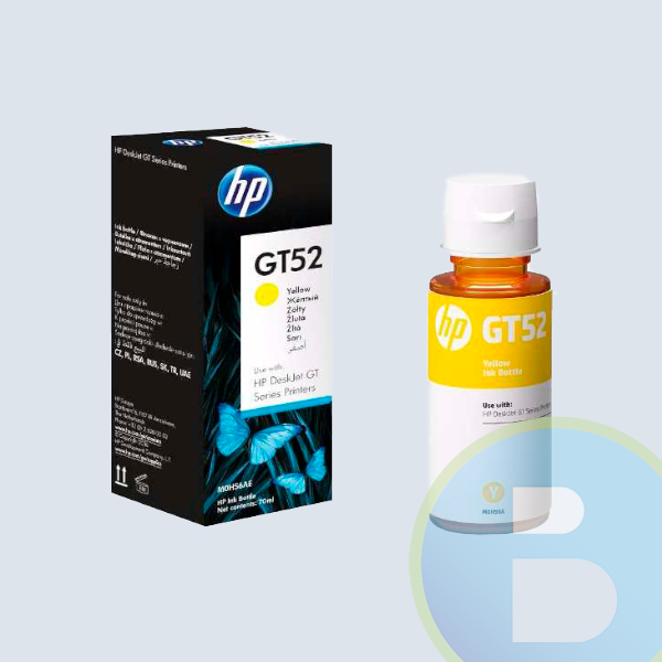 Botella de Tinta HP GT52, Amarillo, 70 ml, Hasta 8000 Paginas