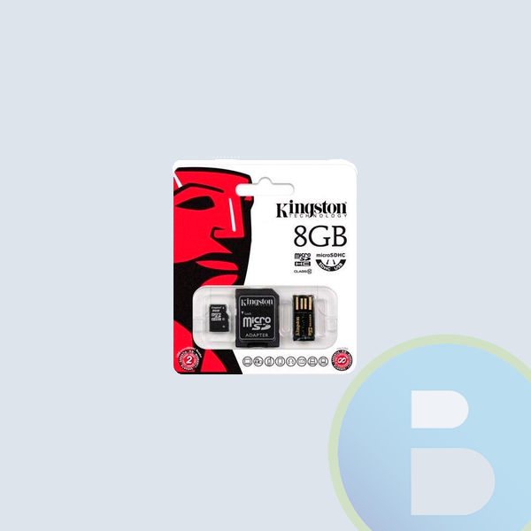 MBLY10G2/8GB - Memoria Micro SDHC Kingston, 8GB, Clase 10, Con Adaptador, USB