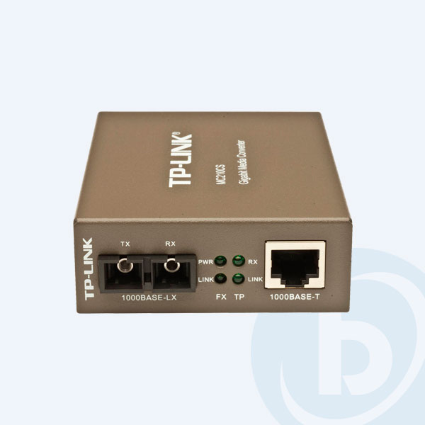 MC210CS - Convertidor de medios tp-link mono, modo conector de fibra sc a rj45 1000Mbps duplex, hasta 15km
