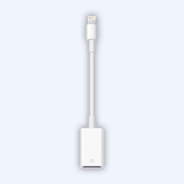 Cable USB Apple, de Camara a iPad