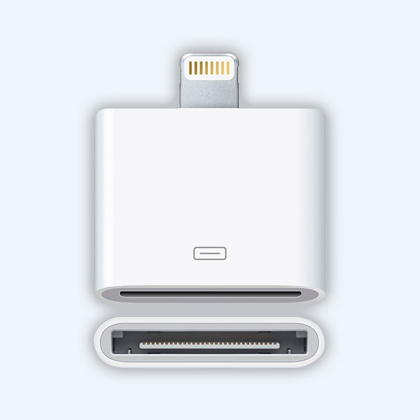 Adaptador Lightning Apple, 30 Pin, iPod/iPad/iPhone