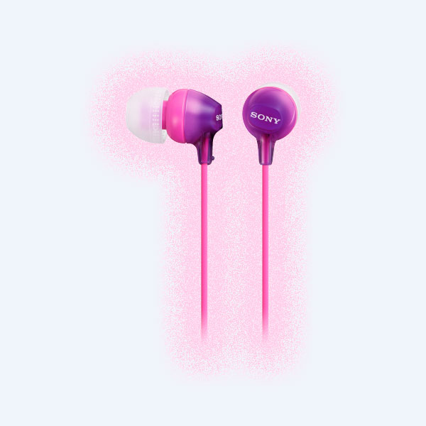 Audífonos Sony MDR-EX15LP/V, Earbuds, Violeta