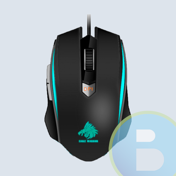 Mouse Eagle Warrior Sniper Pro, Optico, alambrico, USB 4000DPI, Detección de Movimiento/Funciones Macro/incluye Mouse Pad/Gamer