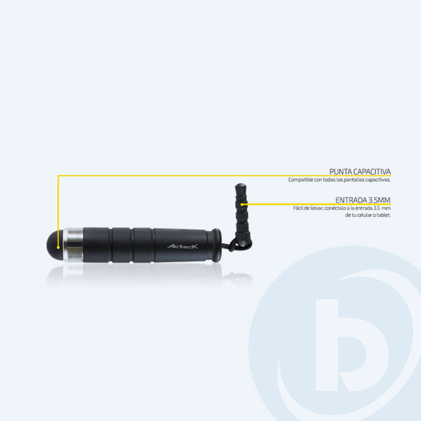 MVMS-004 - Stylus Pen Acteck MS-101, P/SmartPhone y Tablet, Gris