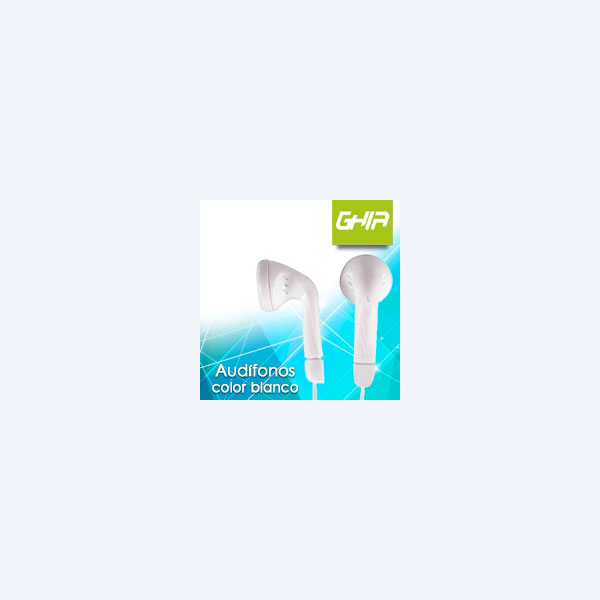 Audifonos GHIA 1132, Earbuds, Blanco