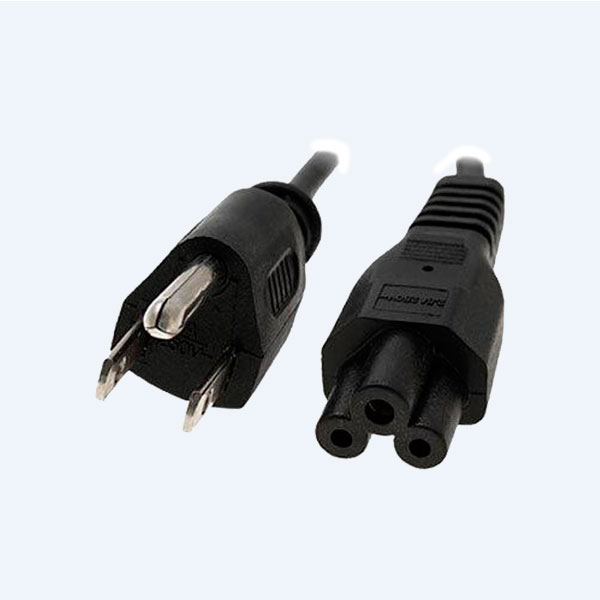 Cable de Energía tipo Trebol para Computadoras y Monitores