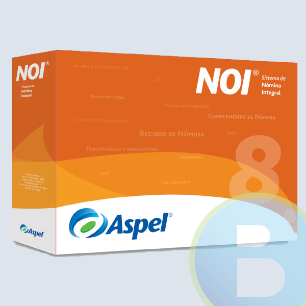 Renta Aspel NOI 8.0, 5 Usuarios, Fisico