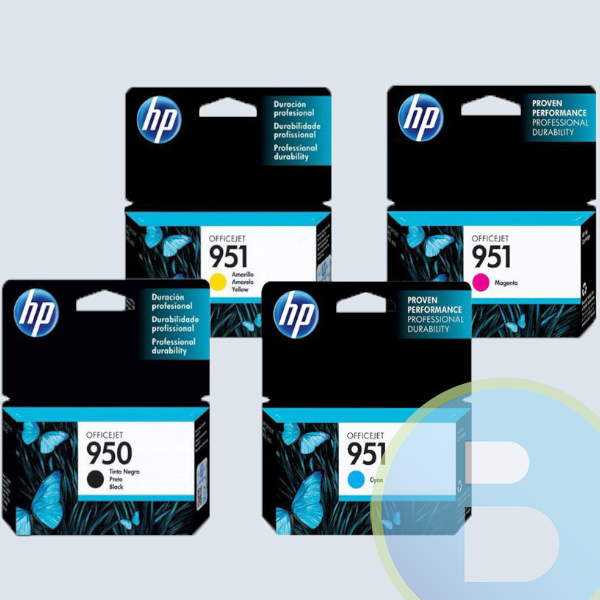 Paquete de Cartuchos HP 950, 951, Negro, Cyan, Magenta, Amarillo, Alto Rendimiento