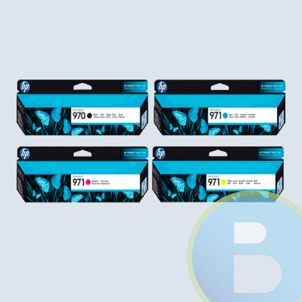 Paquete de Cartuchos HP 971, Negro, Amarillo, Cyan, Magenta, Rendimiento Normal