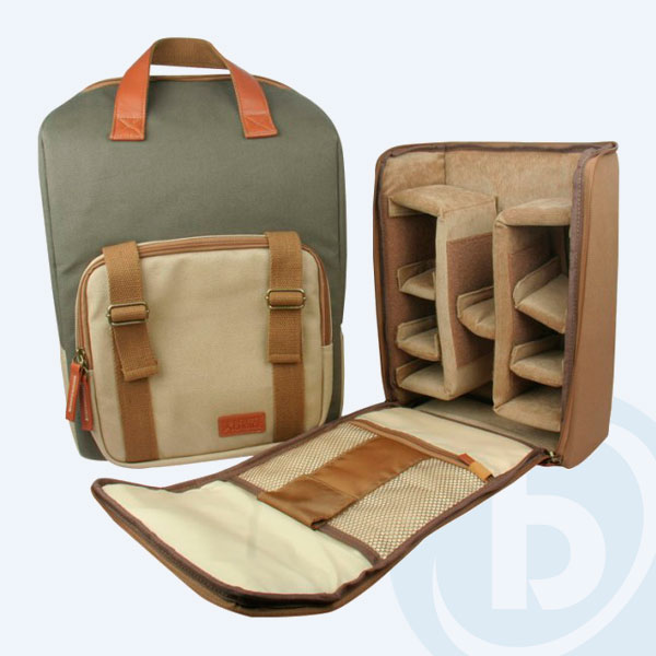 PC-082101 - Mochila Perfect Choice CANVAS, 15'', Cafe/Verde