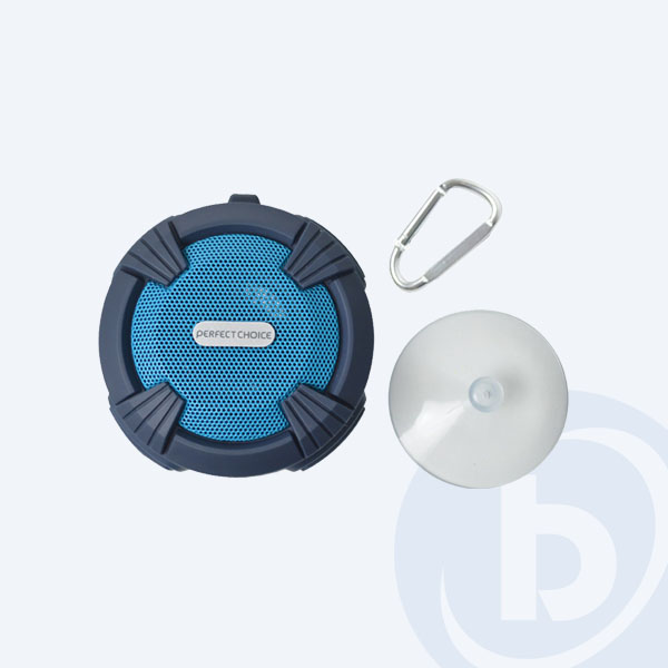 PC-112648 - Bocina Perfect Choice, Recargable, Resistente al agua, Azul