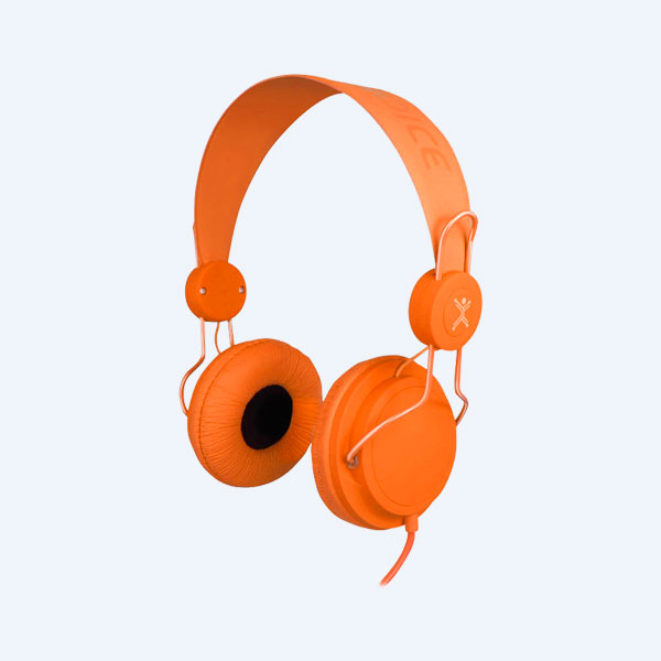 Audífonos Perfect Choice PC-116004, Diadema, con Micrófono, Naranja