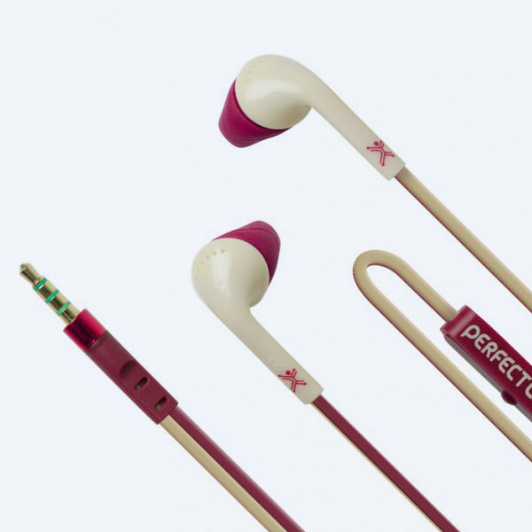 Audífonos Pefect Choice PC-116233, Earbuds, Vino/Crema, Manos Libres