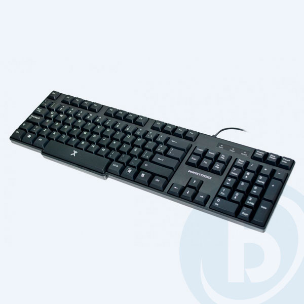 PC-200970 - Teclado Perfect Choice PC-200970, Al&aacute;mbrico, Cable, Negro
