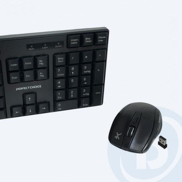 PC-200994 - Combo Cableado Perfect Choice PC-200994, Teclado y Mouse, USB, Negro,