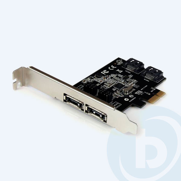 PEXESAT322I - Tarjeta PCI Express StarTech.com, 2 Puertos eSATA /2 Puertos SATA