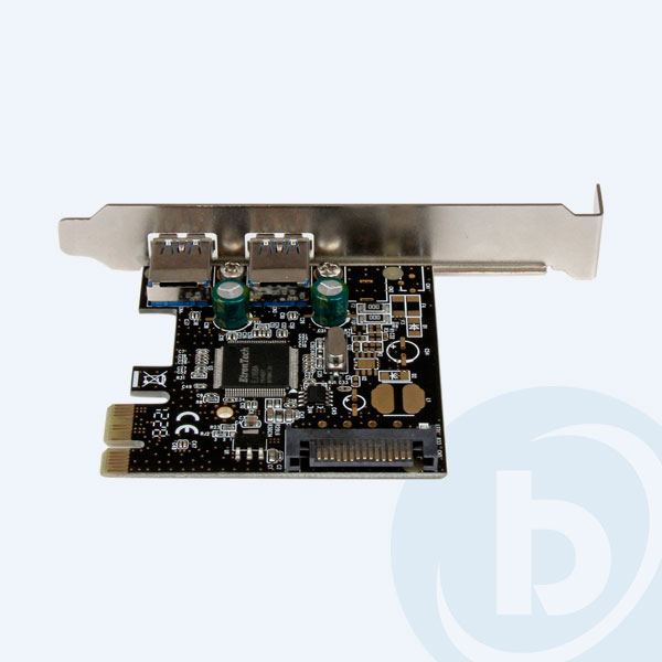 PEXUSB3S23 - Tarjeta StarTech.com PCI-E con 2 puertos USB 3.0, alimentaci&oacute;n SATA